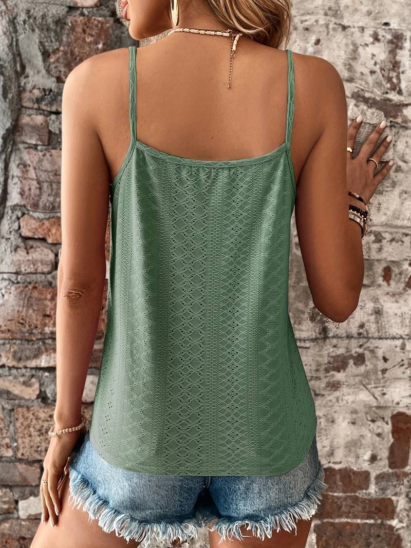Kanten top - Spaghettibandjes - V-hals - Zomertop - Dameskleding-Boutique Moda