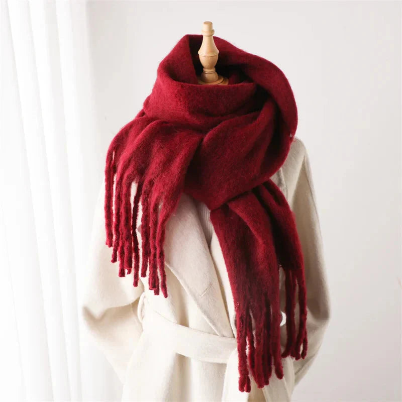 Kasjmier Sjaal - Warme grof gebreide wintersjaal voor dames-Boutique Moda