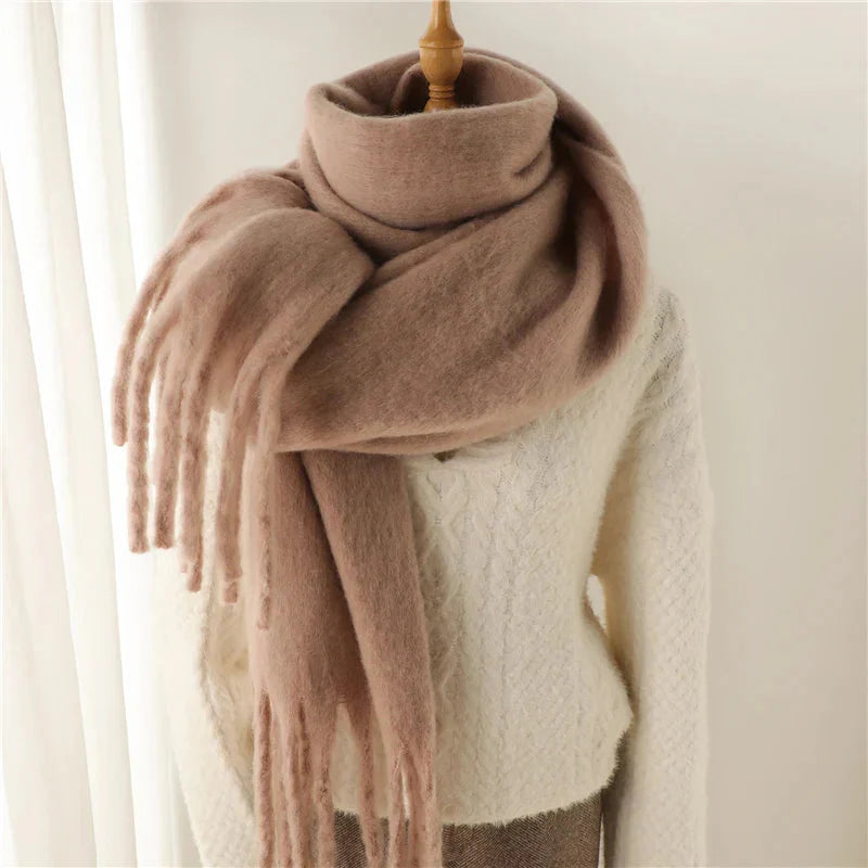 Kasjmier Sjaal - Warme grof gebreide wintersjaal voor dames-Boutique Moda