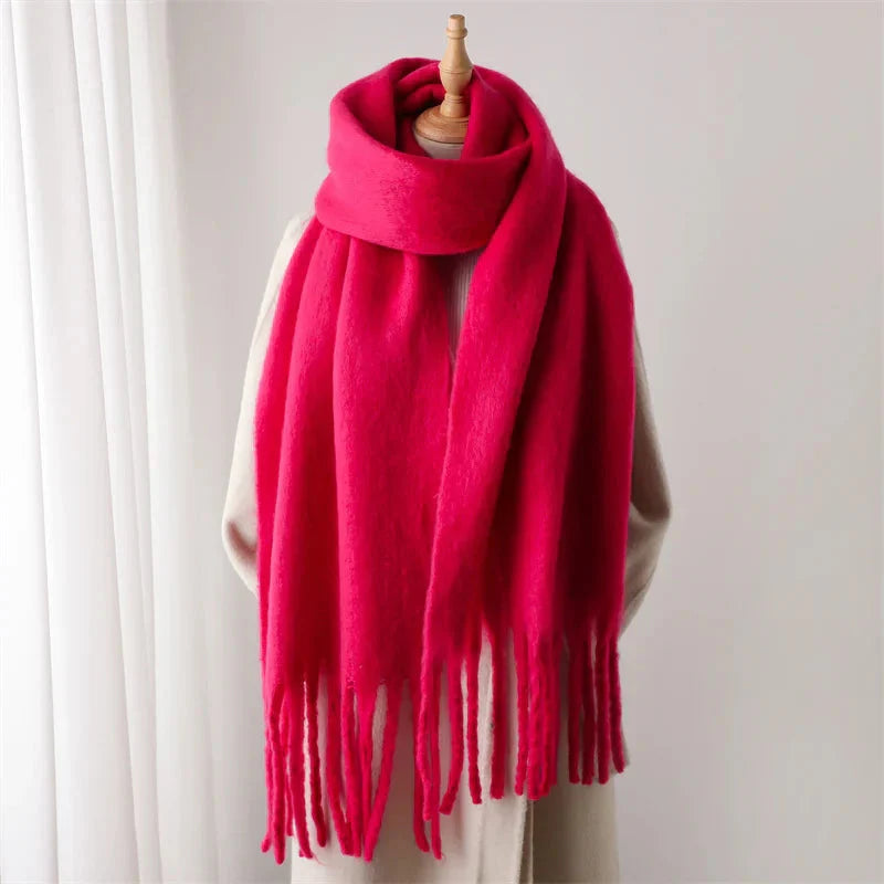 Kasjmier Sjaal - Warme grof gebreide wintersjaal voor dames-Boutique Moda