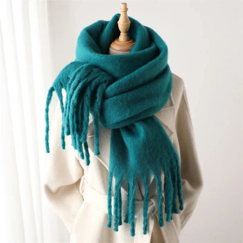 Kasjmier Sjaal - Warme grof gebreide wintersjaal voor dames-Boutique Moda