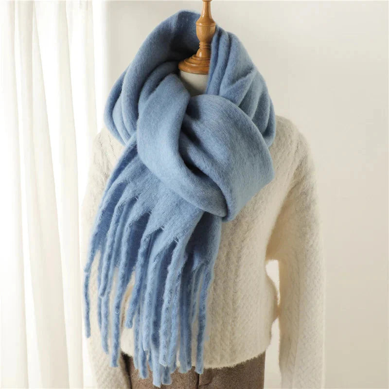 Kasjmier Sjaal - Warme grof gebreide wintersjaal voor dames-Boutique Moda