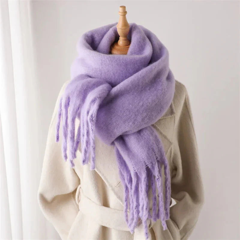 Kasjmier Sjaal - Warme grof gebreide wintersjaal voor dames-Boutique Moda