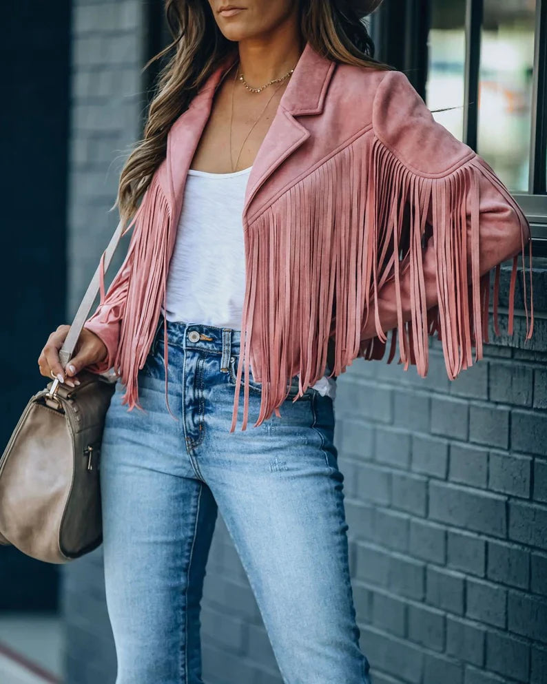Kelly Tassel Jacket | Geef je outfit wat extra's met dit trendy kwastenjasje.-Boutique Moda