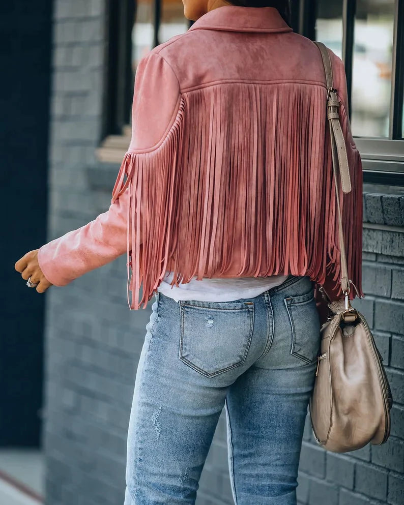 Kelly Tassel Jacket | Geef je outfit wat extra's met dit trendy kwastenjasje.-Boutique Moda