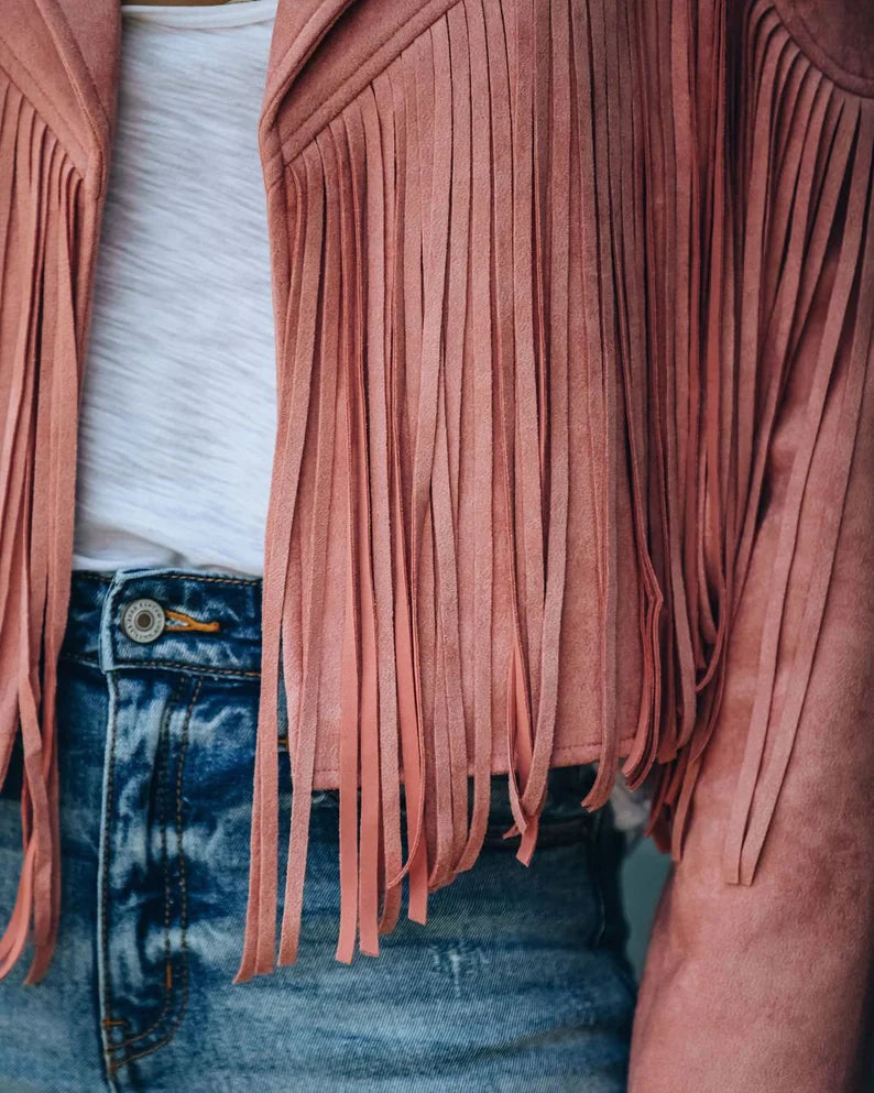 Kelly Tassel Jacket | Geef je outfit wat extra's met dit trendy kwastenjasje.-Boutique Moda