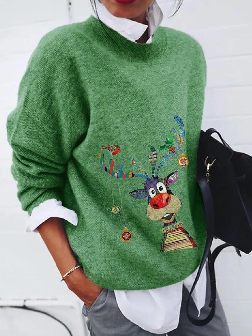 Kersttrui - Gebreid - Los model - Lelijke kersttrui - Winterkleding voor dames-Boutique Moda
