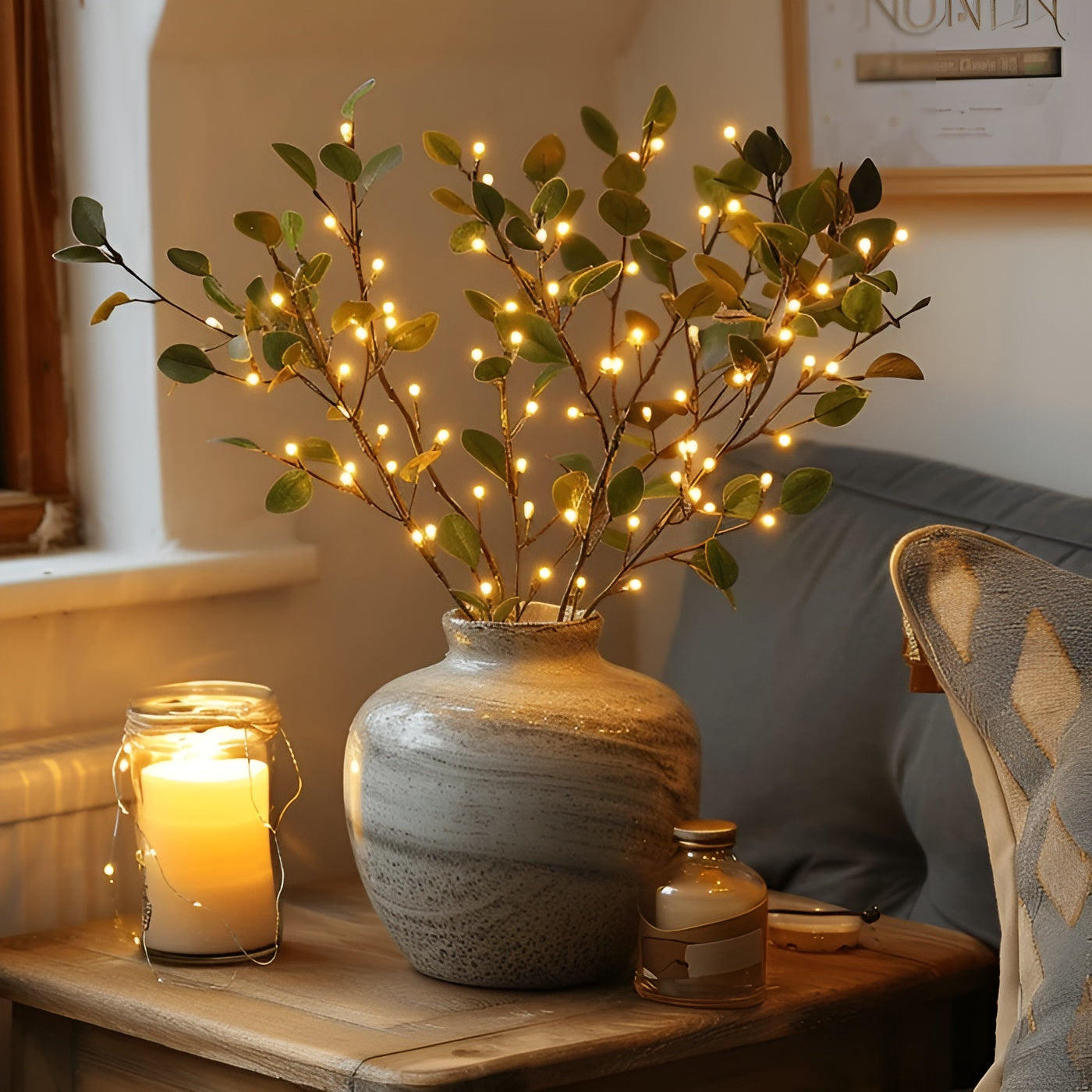 Kerstverlichting decoratie | Verlichte takdecoratie | LED | Kerstlampjes | Binnenverlichting decoratief-Boutique Moda