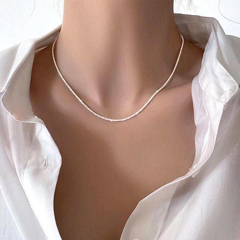 Ketting Dames | Glinsterend Fijn | Zilverkleurig of Goudkleurig-Boutique Moda