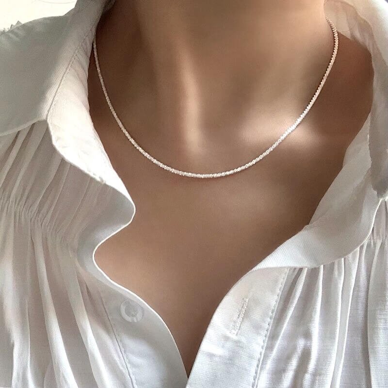 Ketting Dames | Glinsterend Fijn | Zilverkleurig of Goudkleurig-Boutique Moda