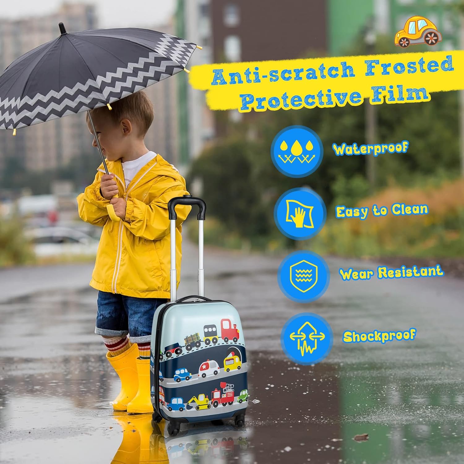 Kinderkoffer met Rugzak | Harde Schaal | 360 Graden Wielen-Boutique Moda