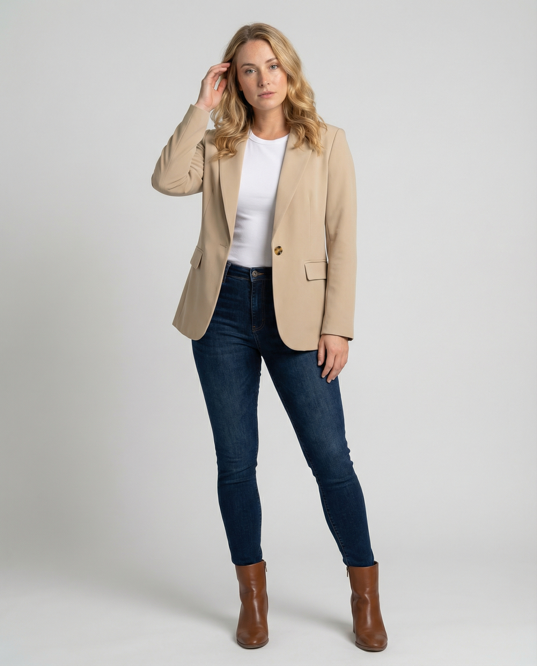 Klassieke blazer - Damesblazer met enkele rij knopen-Boutique Moda