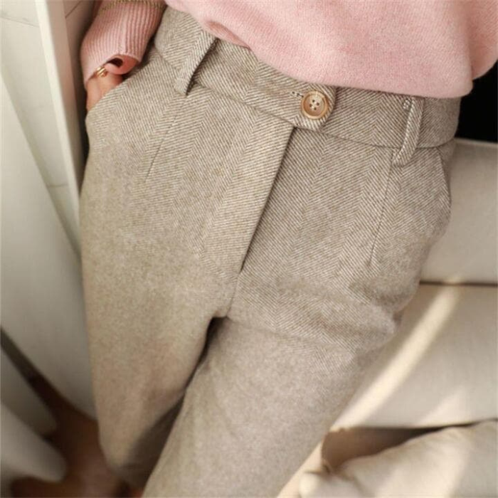 Kledingbroeken | Smart casual | Slim fit | Visgraatbroeken | Herenbroeken-Boutique Moda