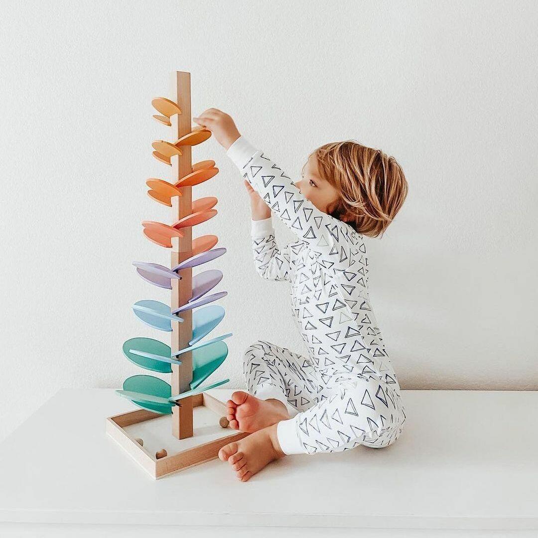 Knikkerbaan - Kleurrijk - Toren - Houten speelgoed - Kinderspeelgoed-Boutique Moda