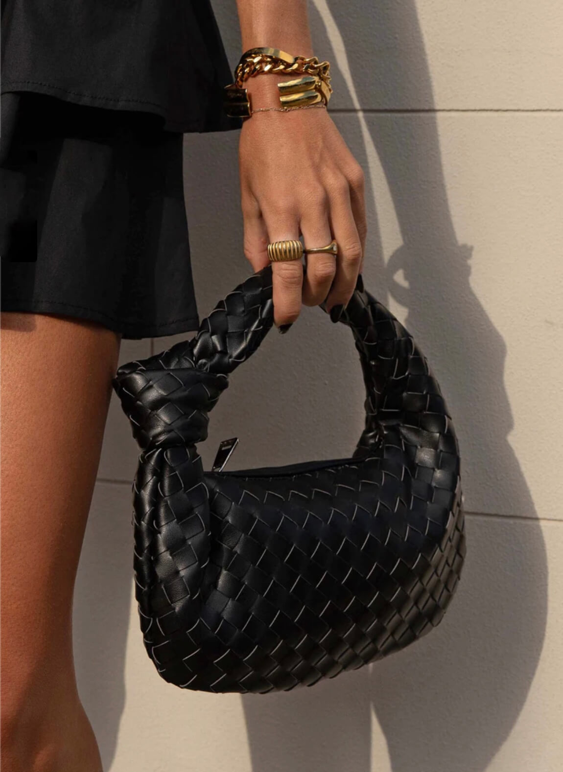 Knooptas | Klein | Gevlochten | Geweven tas | Dameshandtas-Boutique Moda