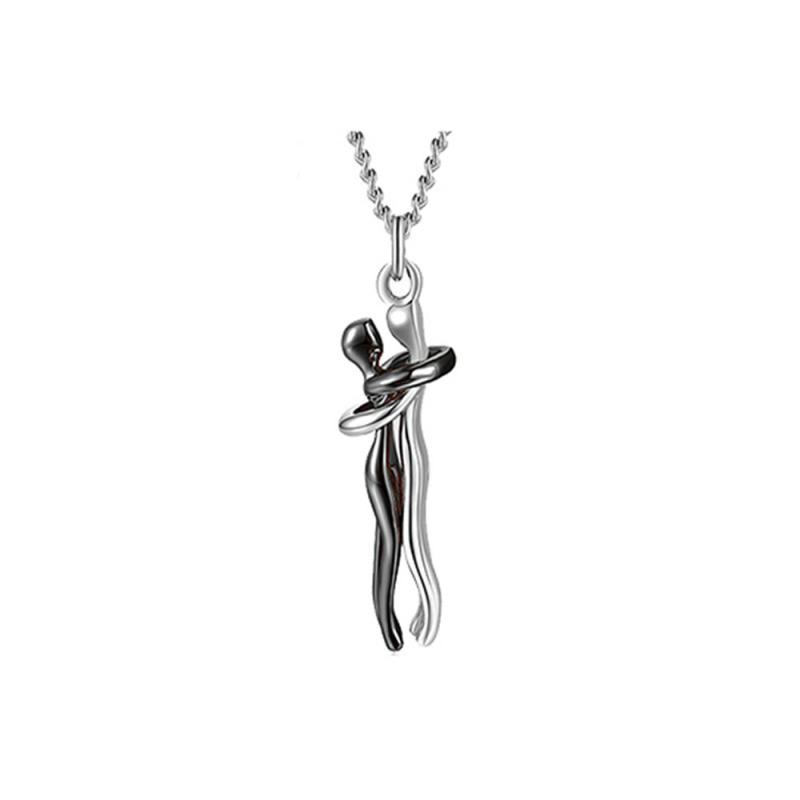 Knuffelketting - Zilver Gouden Hanger Paar Knuffelketting-Boutique Moda