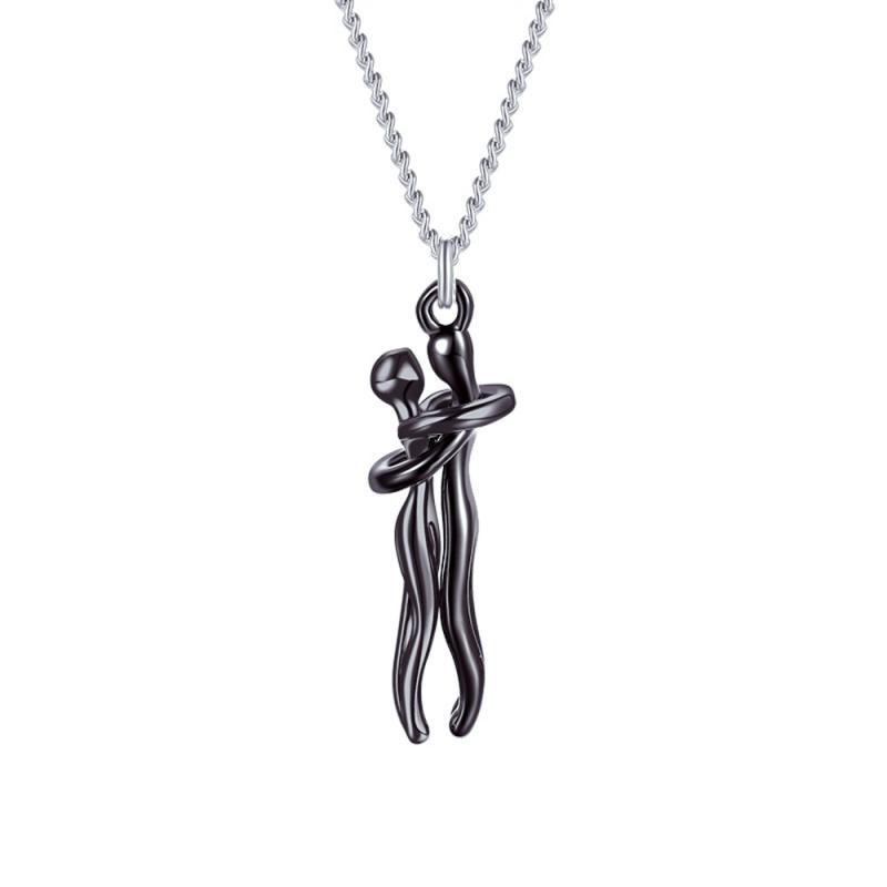 Knuffelketting - Zilver Gouden Hanger Paar Knuffelketting-Boutique Moda