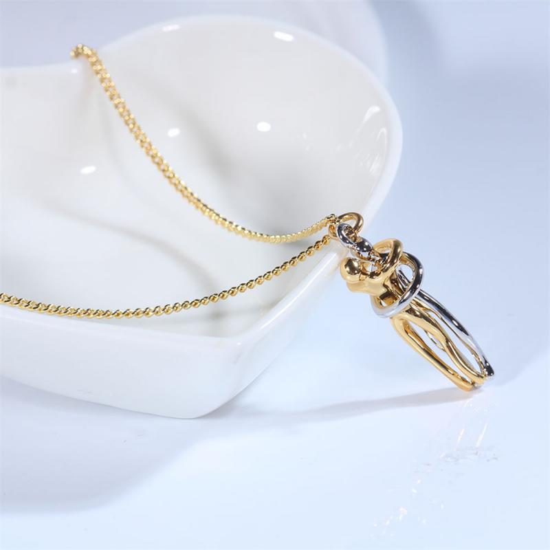 Knuffelketting - Zilver Gouden Hanger Paar Knuffelketting-Boutique Moda