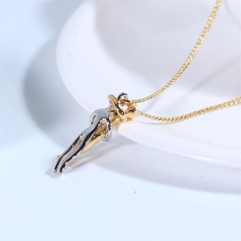 Knuffelketting - Zilver Gouden Hanger Paar Knuffelketting-Boutique Moda