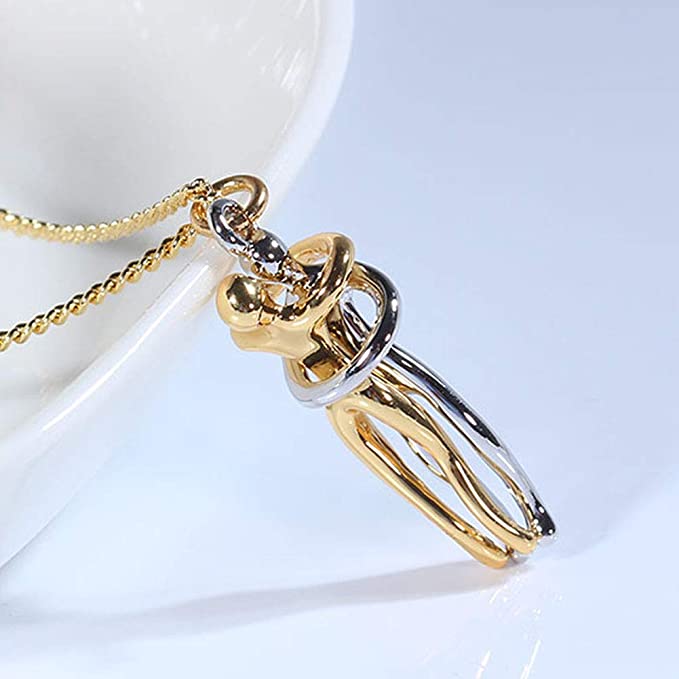 Knuffelketting - Zilver Gouden Hanger Paar Knuffelketting-Boutique Moda