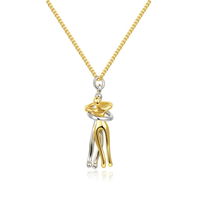 Knuffelketting - Zilver Gouden Hanger Paar Knuffelketting-Boutique Moda