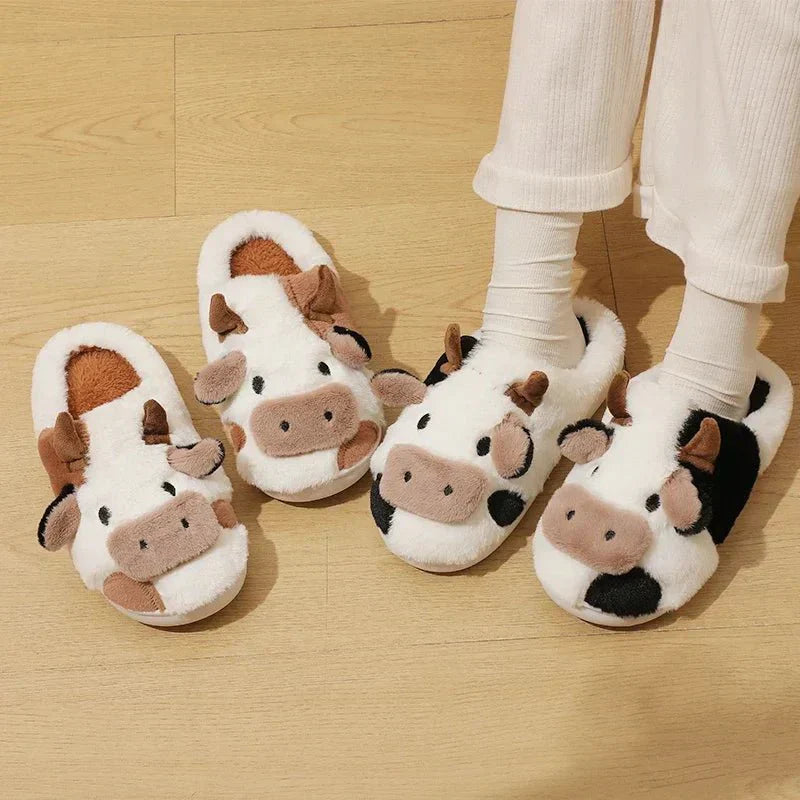 Koeienpantoffels - Warm - Binnen - Dierenpantoffels - Huisslippers-Boutique Moda