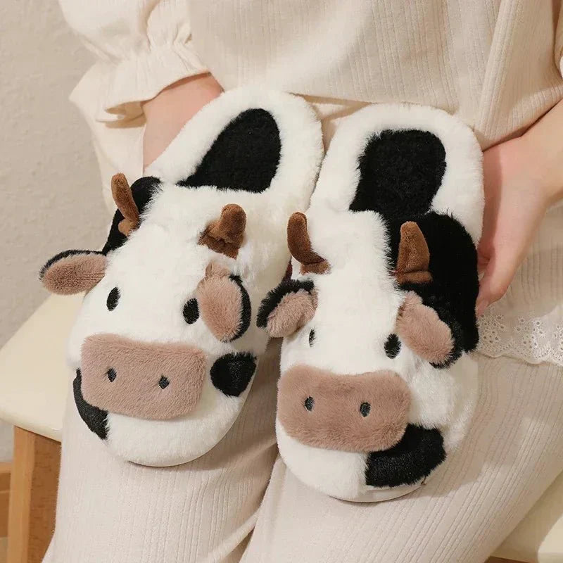 Koeienpantoffels - Warm - Binnen - Dierenpantoffels - Huisslippers-Boutique Moda