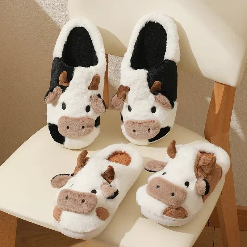 Koeienpantoffels - Warm - Binnen - Dierenpantoffels - Huisslippers-Boutique Moda