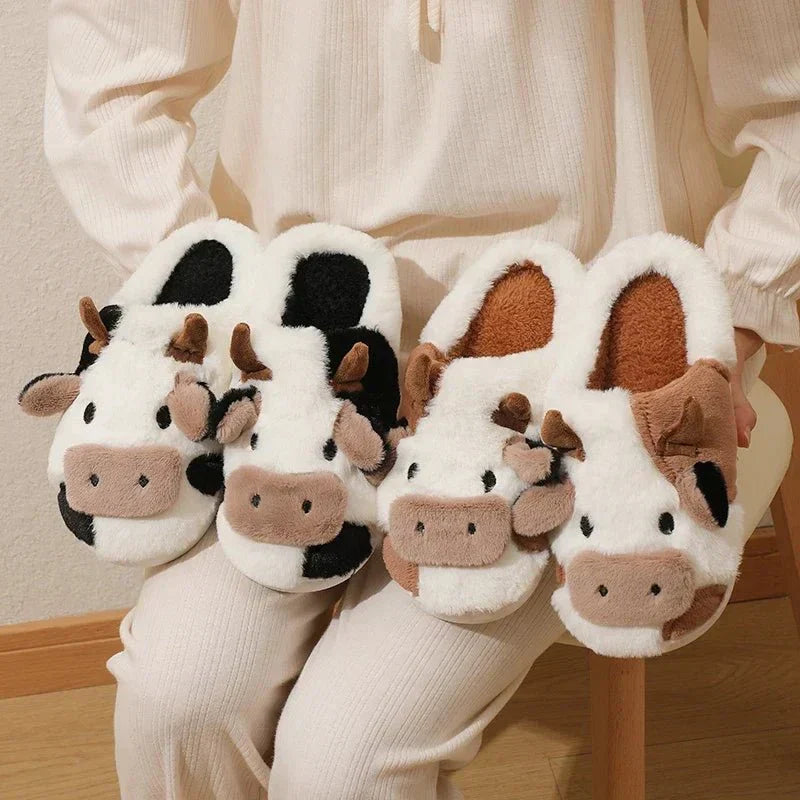 Koeienpantoffels - Warm - Binnen - Dierenpantoffels - Huisslippers-Boutique Moda