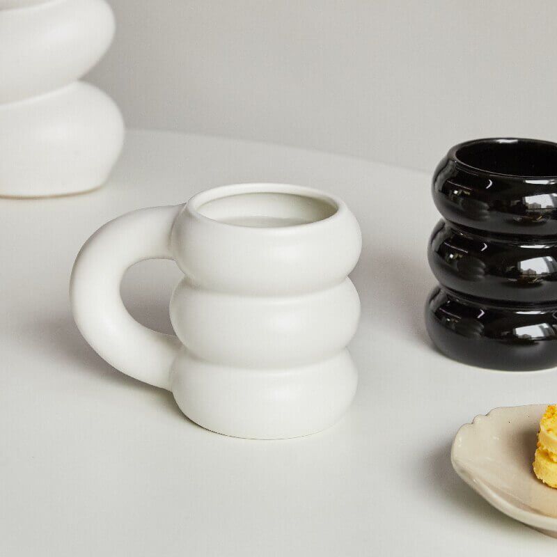 Koffiemok | Keramiek Handgemaakt | Dik Oor Gespikkeld-Boutique Moda