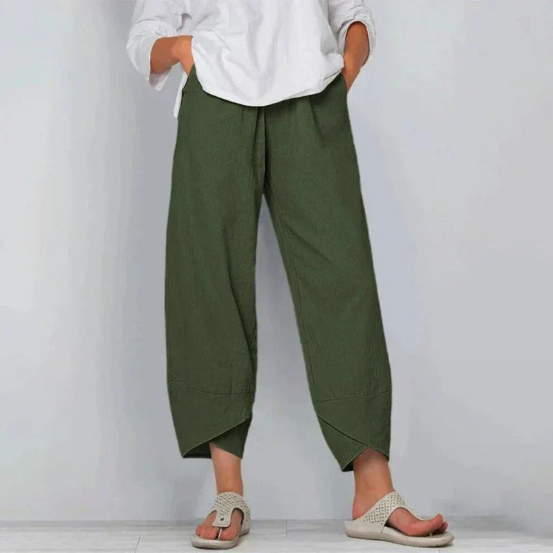 Korte broek - Casual zomerbroek met wijde pijpen voor dames-Boutique Moda