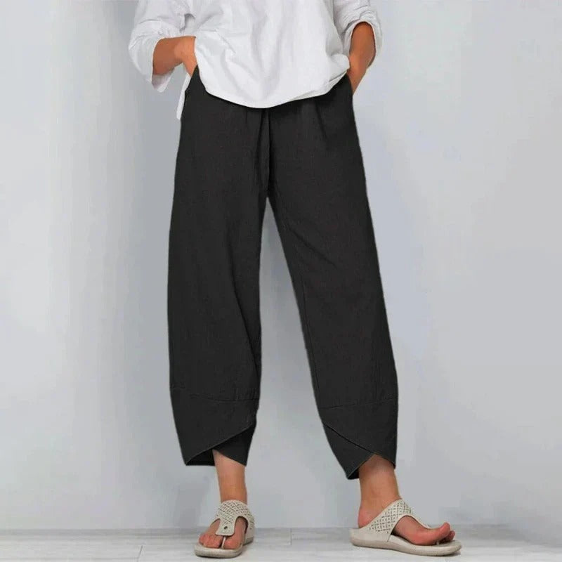 Korte broek - Casual zomerbroek met wijde pijpen voor dames-Boutique Moda