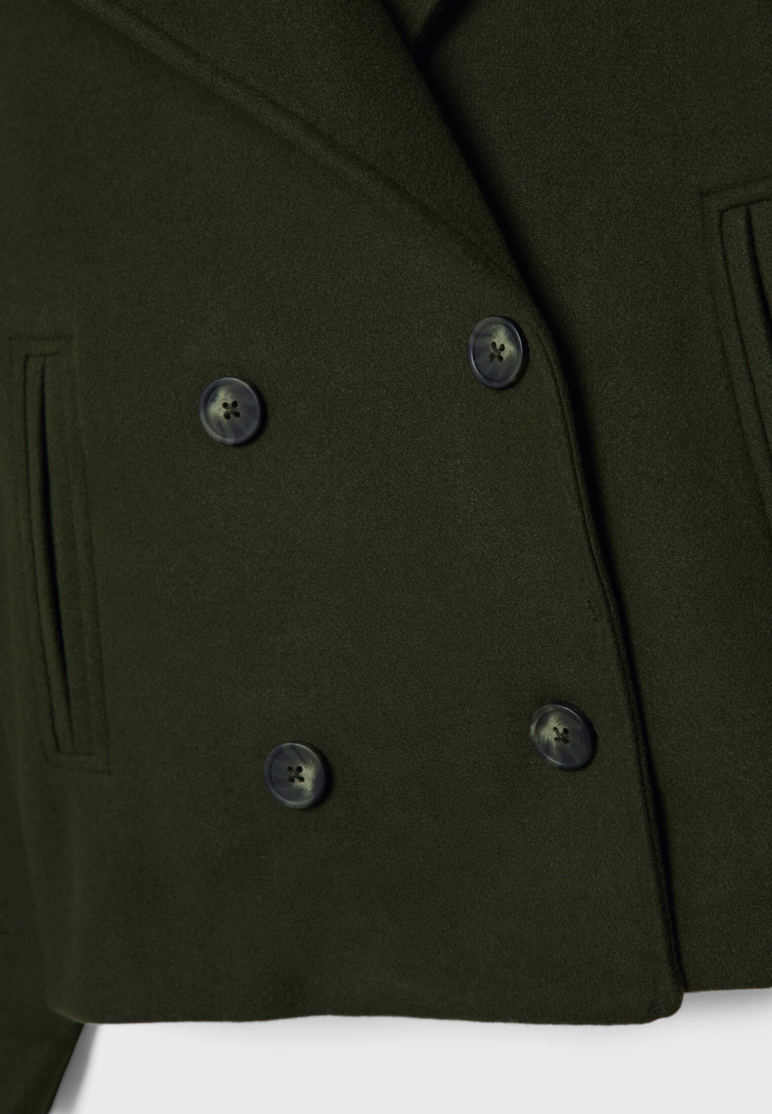 Korte trenchcoat - Dames loose fit korte trenchcoat met twee rijen knopen-Boutique Moda