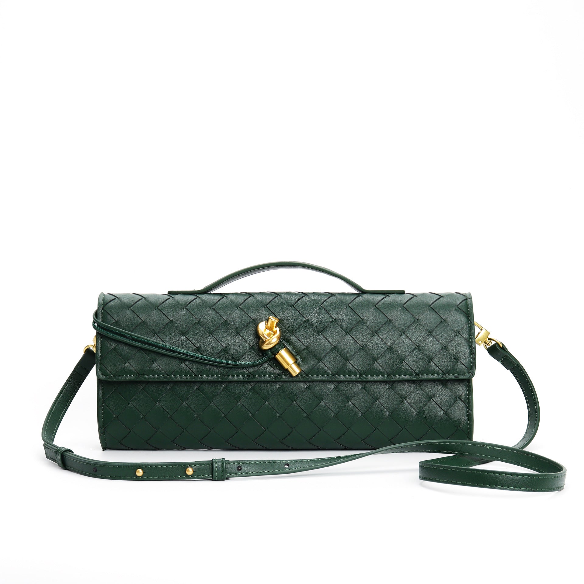 Kunstleren Tas - Klein - Clutch - Gevlochten tas - Schoudertas-Boutique Moda