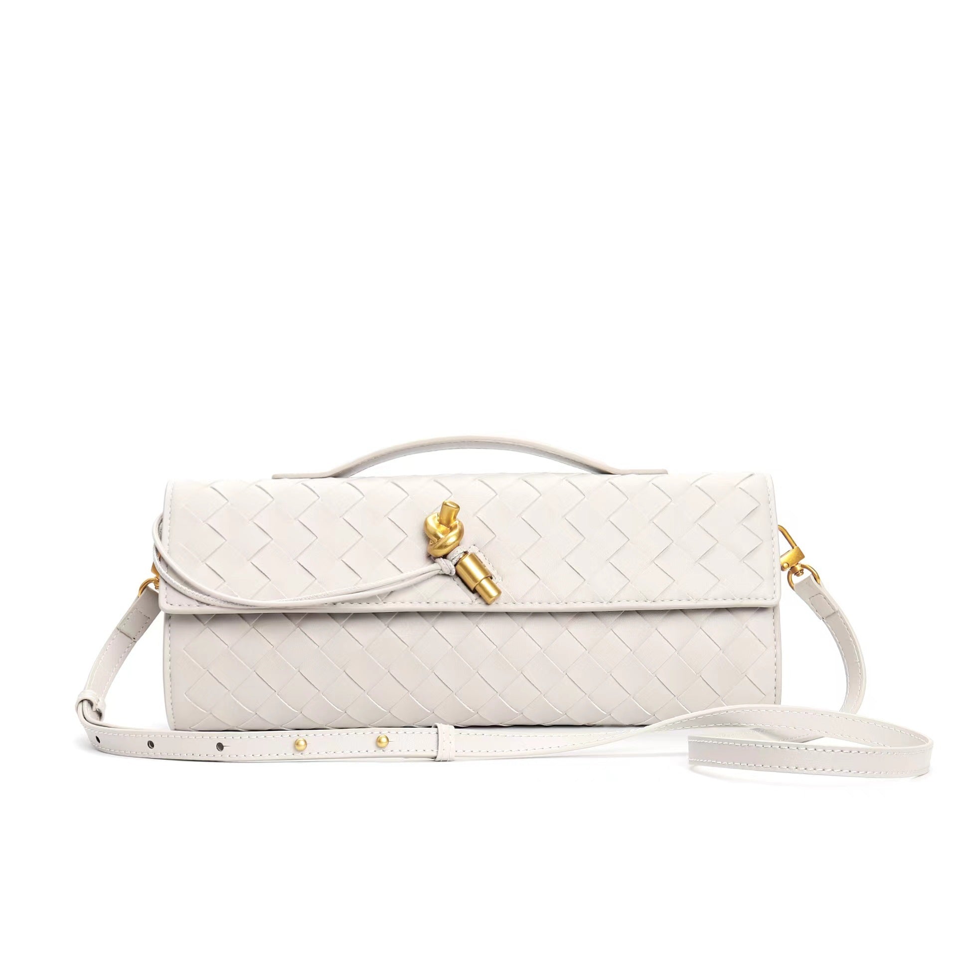 Kunstleren Tas - Klein - Clutch - Gevlochten tas - Schoudertas-Boutique Moda