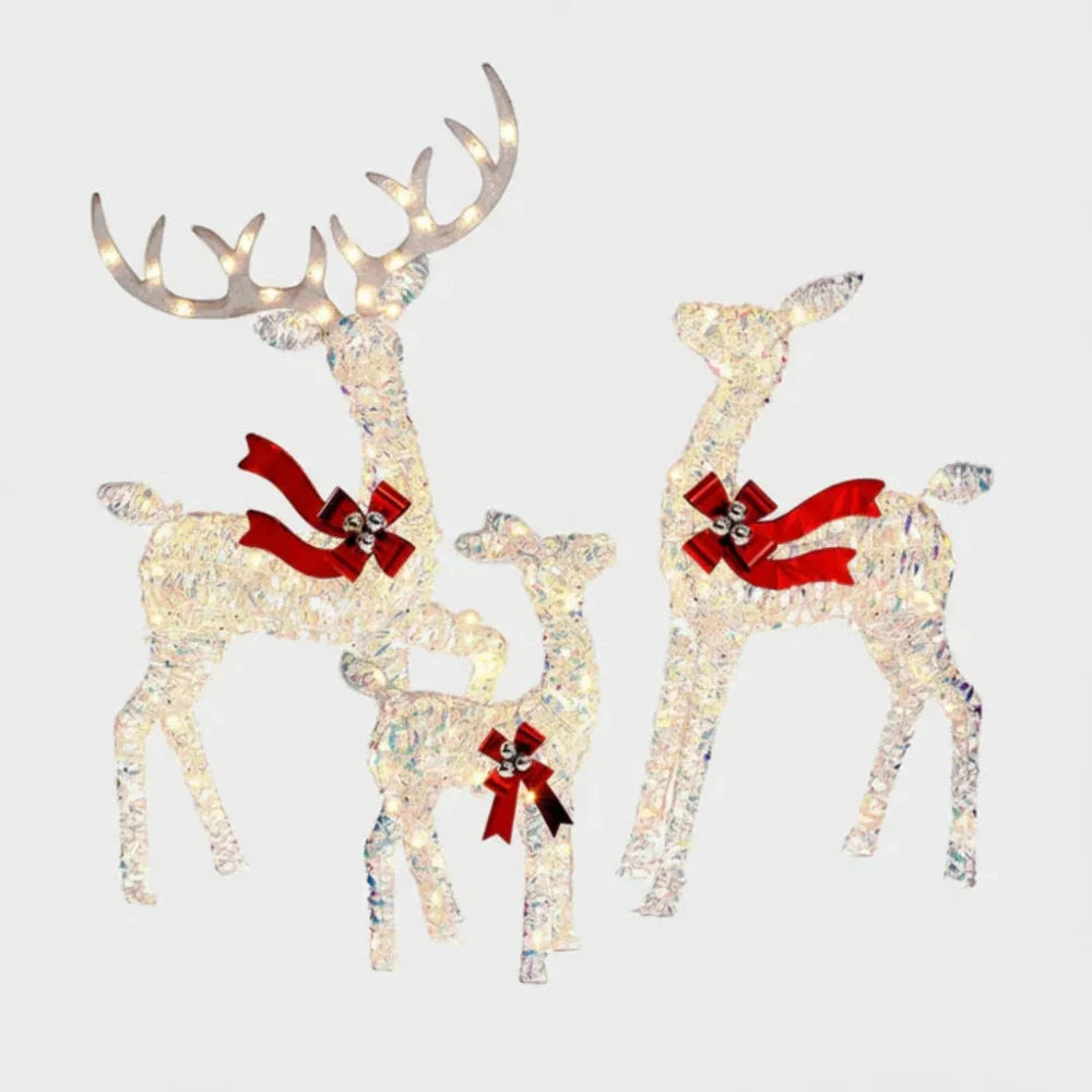 LED-kerstrendieren | set van 3 | waterafstotend voor buiten-Boutique Moda