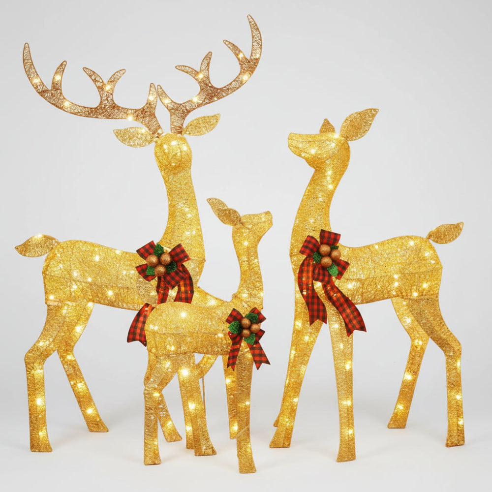 LED-kerstrendieren | set van 3 | waterafstotend voor buiten-Boutique Moda