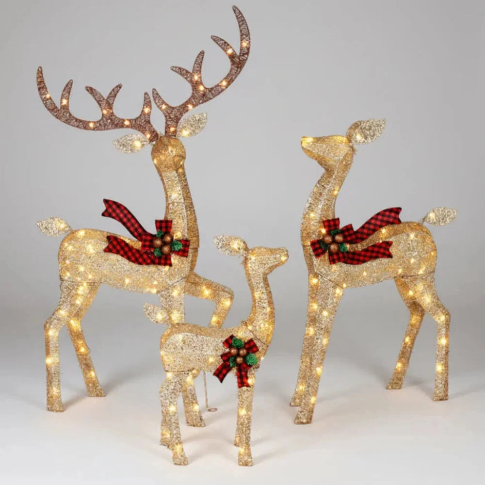LED-kerstrendieren | set van 3 | waterafstotend voor buiten-Boutique Moda