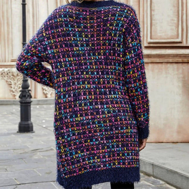 Lang vest - Open Front - Warm - Gebreid Vest - Damesbreiwerk-Boutique Moda