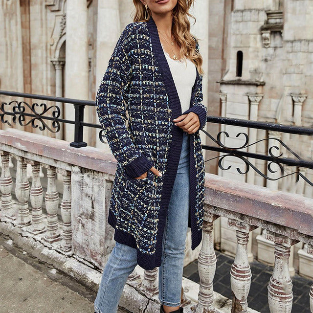 Lang vest - Open Front - Warm - Gebreid Vest - Damesbreiwerk-Boutique Moda