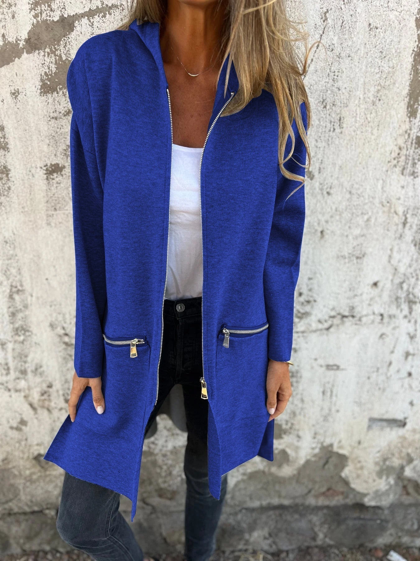 Lange Hoodie | Hooded | Loose Fit | Zip Hoodie | Zip Vest-Boutique Moda