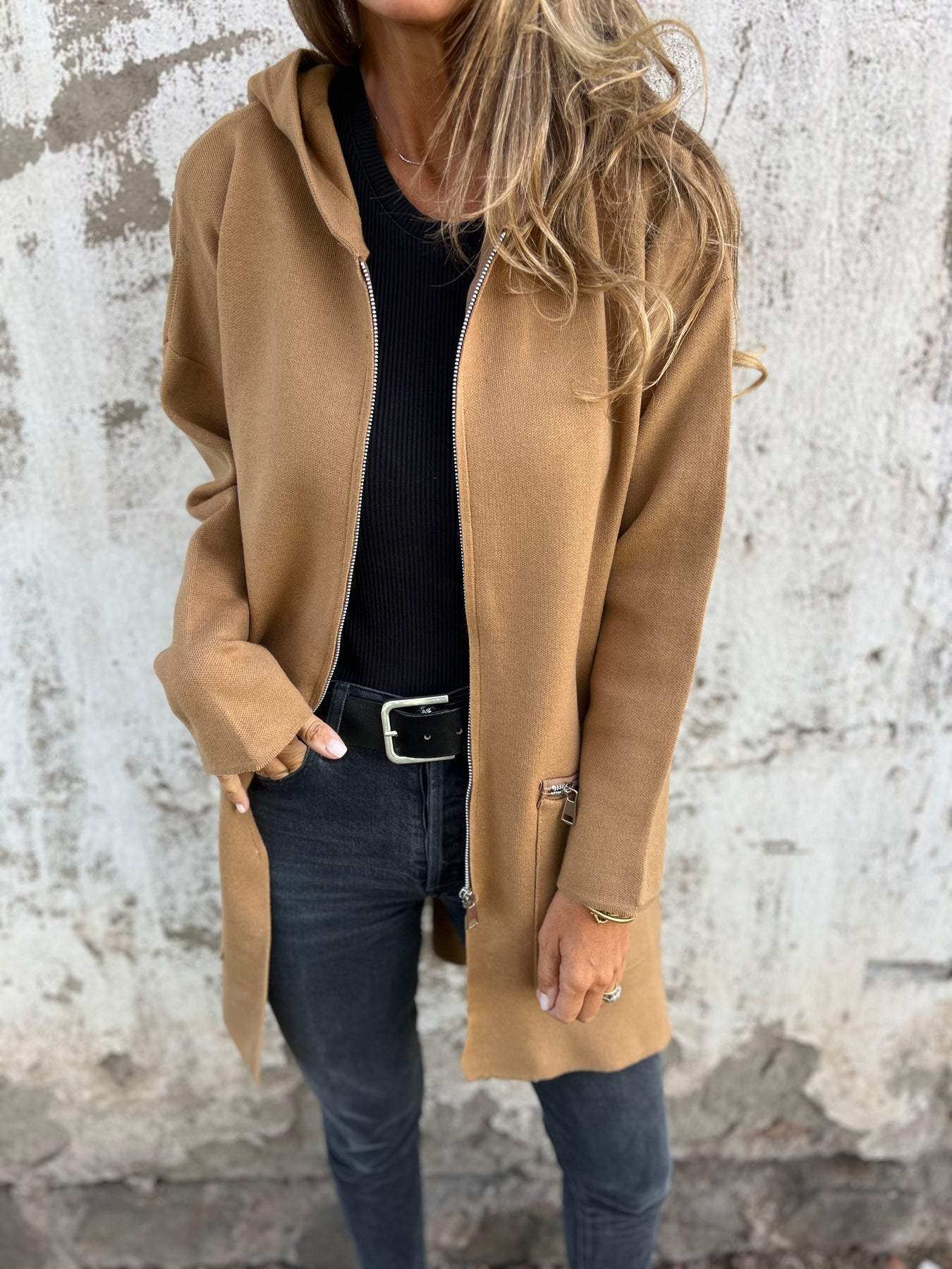 Lange Hoodie | Hooded | Loose Fit | Zip Hoodie | Zip Vest-Boutique Moda