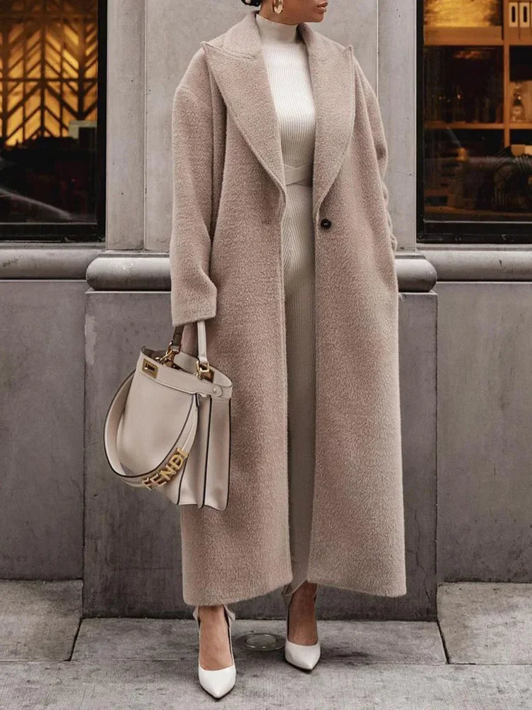 Lange overjas - Enkelrijks - Oversized - Wintertrenchcoat - Damesjas-Boutique Moda