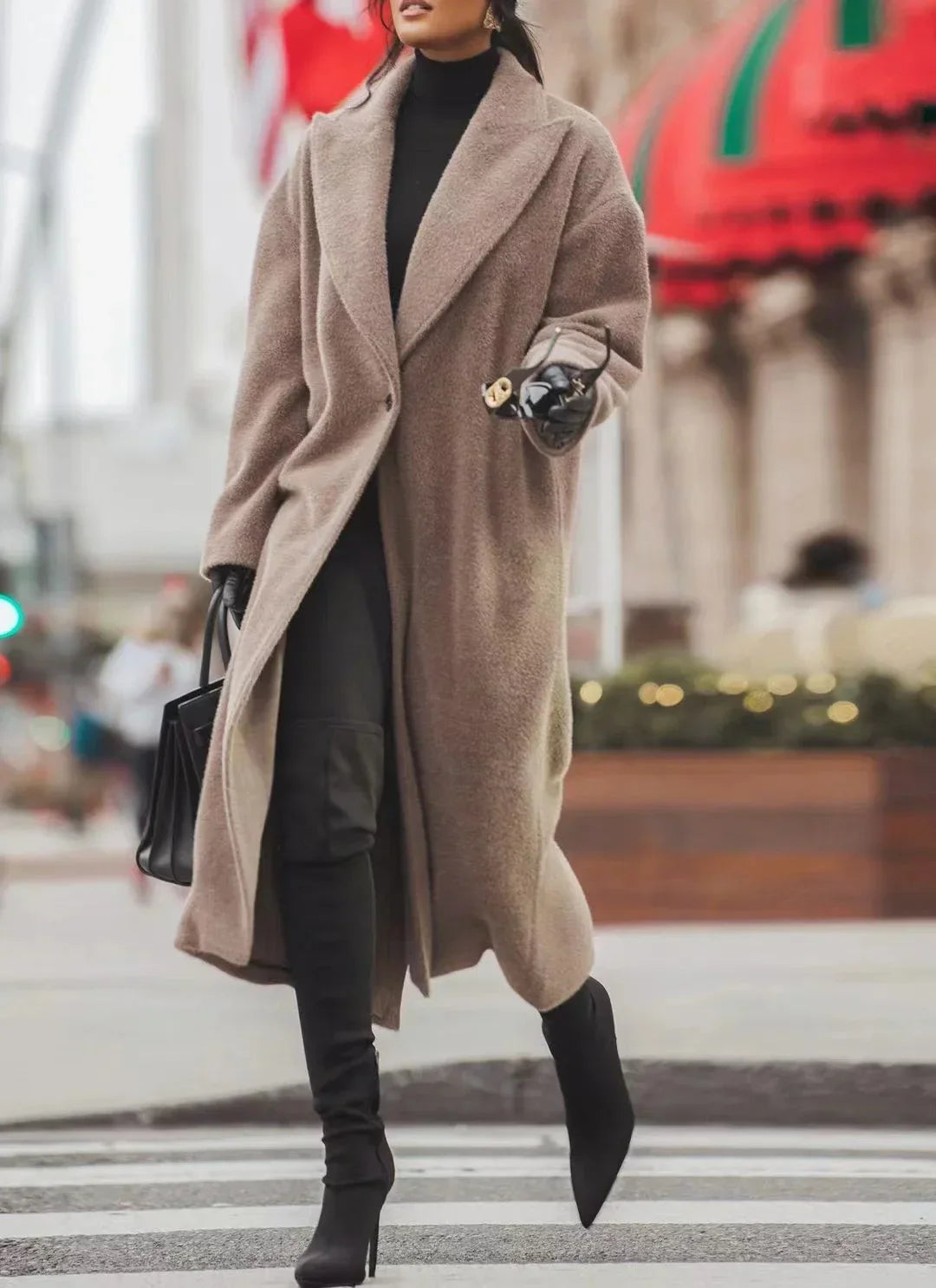 Lange overjas - Enkelrijks - Oversized - Wintertrenchcoat - Damesjas-Boutique Moda