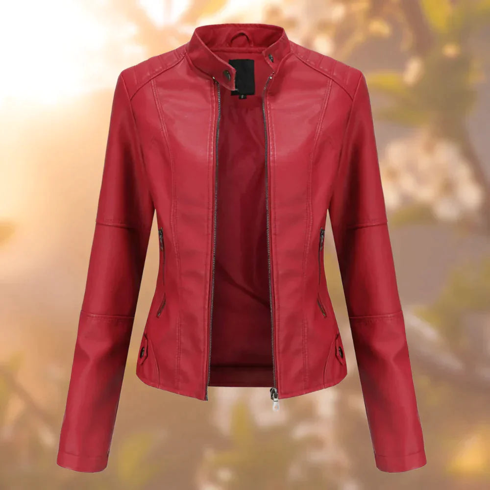 Leren Jas | PU Leer | Rits | Faux Leren Jas | Vrouwenjas-Boutique Moda
