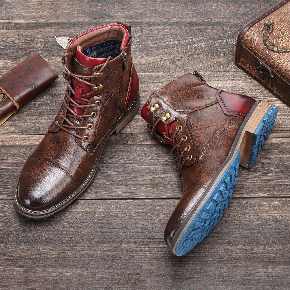 Leren Laarzen | Veterschoenen | Zijrits | Enkellaarzen | Herenlaarzen