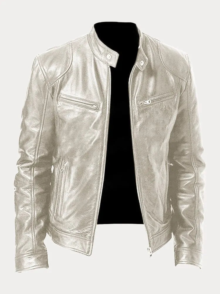 Leren jas | Ritssluiting | Regular Fit | Bikerjas | Leren herenjas