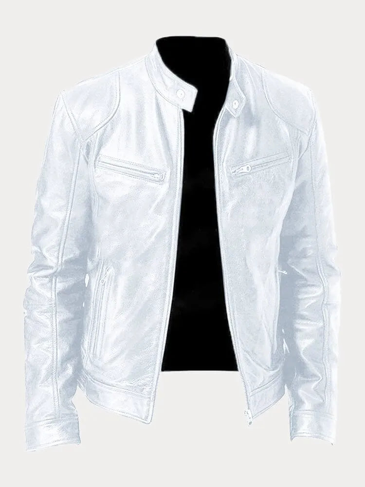 Leren jas | Ritssluiting | Regular Fit | Bikerjas | Leren herenjas