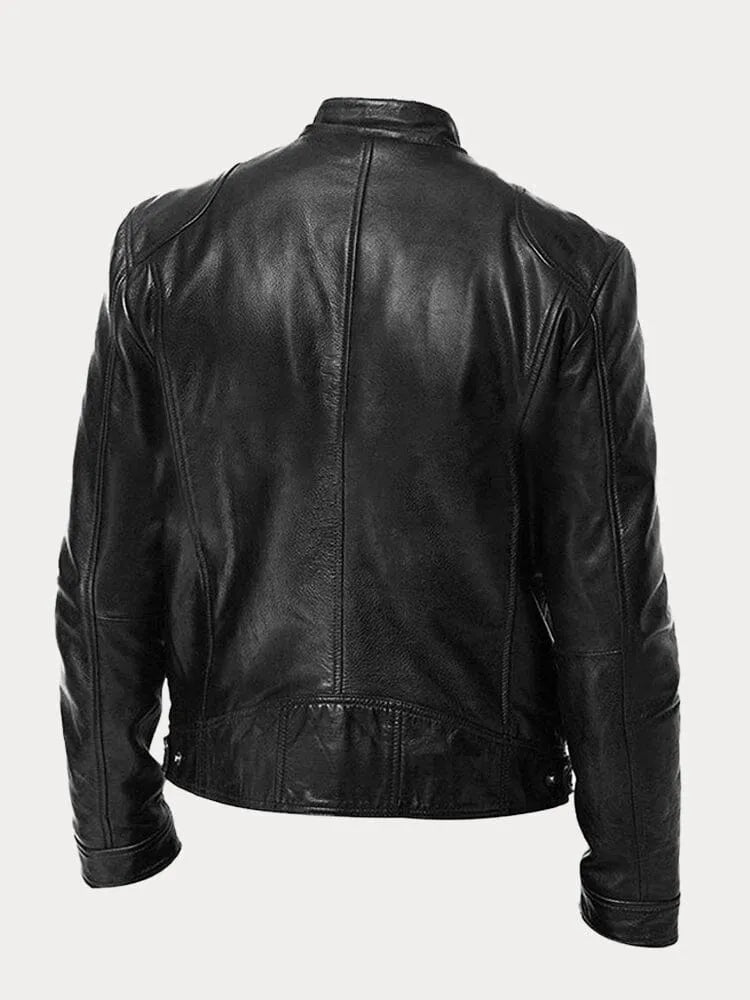 Leren jas | Ritssluiting | Regular Fit | Bikerjas | Leren herenjas