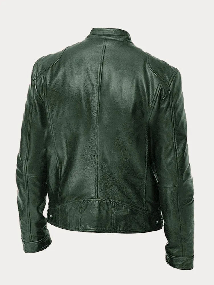 Leren jas | Ritssluiting | Regular Fit | Bikerjas | Leren herenjas